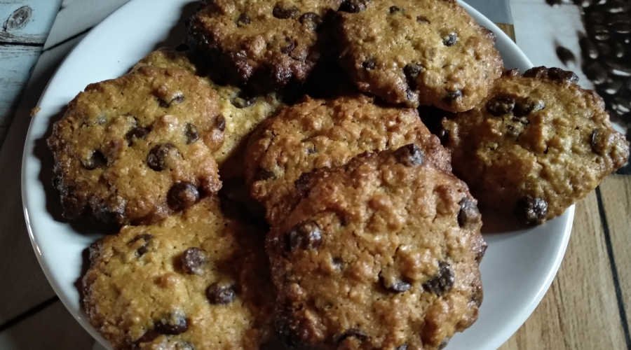 Galletas avena almendra chocolate