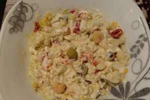 Ensaladilla coliflor atun gambas