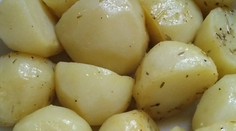 tempo estornudar suspensión Patatas asadas al microondas con film